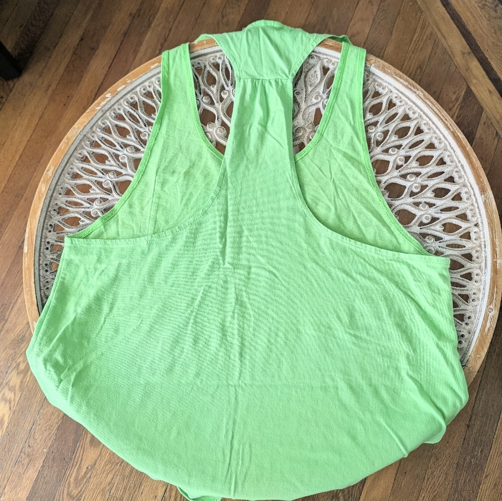 Women's Green and Pink OP Sleeveless Coverups Size XL - Picture 2 of 4